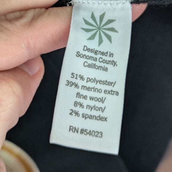 Athleta Black Chill Chaser Merino Wool Blend Sweater Coat Jacket Black Full XS - Picture 7 of 8